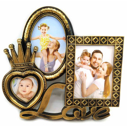 Фоторамка на 3 фото (фото 10х15 см 7,5 х7, 5 см) (29х28, 5х2 см)