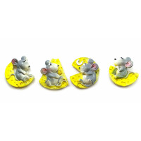 Fridge magnet Mouse with cheese (5x4x1 cm)(24 pcs/pack)