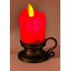 Свеча с Led подсветкой с движущимся пламенем красная  (9х7х5,5см)