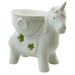 Аромалампа керамическая белая "Единорог" (11х11х7 см)