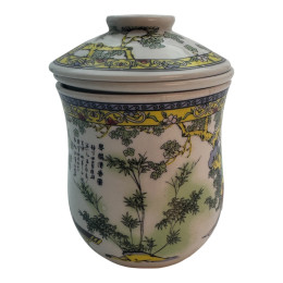 Discount Ceramic cup with sieve (12x11x9 cm)