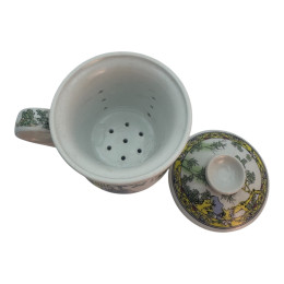 Discount Ceramic cup with sieve (12x11x9 cm)