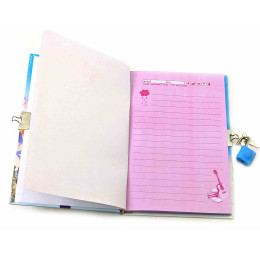 Notebook with a lock for girls (2 keys) (19x13x2 cm)