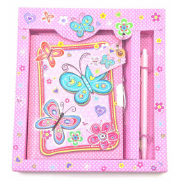 Notebook with a lock for girls 