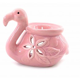 Аромалампа керамическая  "Фламинго" розовая (12х10х7 см)