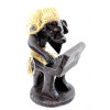 Figurine "Papuan programmer with phone" tree (13.5x9x8 cm)