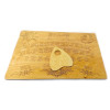 Ouija board (44.5x29.5x0.8 cm) coated with linseed oil and beeswax, pointer included