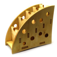 Organizer for remotes and telephones covered with oil and wax (20.5x18x10 cm)