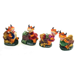 Cow with money(9x7x4 cm)(4 pcs/pack)