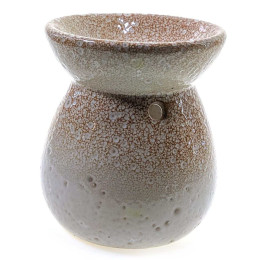 Аромалампа керамическая бело коричневая (10х9х9 см)