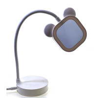 Desktop mirror with LED backlight on the battery white (28x10x10 cm)