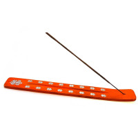 Підставка під пахощі "Ганеша" дерев'яна помаранчева (26х4х1 см)