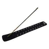 Incense stand "Elephant" wooden black (26x4x1 cm)