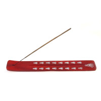 Incense stand "Buddha" wooden red (26x4x1 cm)