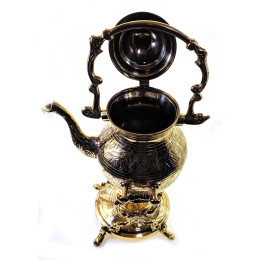 Bronze teapot with a burner on a stand (30.5x19x16 cm)