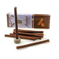 Sandal Dhoop sticks (Sandalwood)(12 PCS/PACK) (Pareen) baseless incense