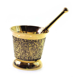 Ступка з товкачем бронзова (d-7.5 h-7,5 см, товкач 13.5 см)