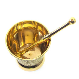 Ступка з товкачем бронзова (d-7.5 h-7,5 см, товкач 13.5 см)