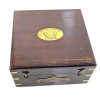 Bronze solar clock in a case (watch 14x12x12 cm, case 15x15x8 cm)