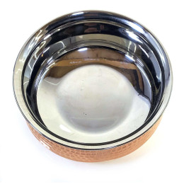 Блюдо из нерж. стали и меди (d-17 см h- 7 см)