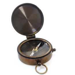 Компас з кришкою бронзовий (d-5 см, h-2 см)