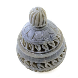Курительница из мыльного камня резная (10х7х7 см)A
