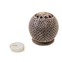 Candlestick made of carved soap stone (d-8 cm)