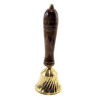 Bell, bronze with a wooden handle (18x6.5x6.5 cm)