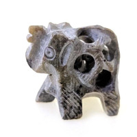 Elephant made of carved soap stone (3x3x1.5 cm)