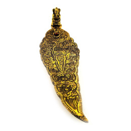 Подставка под благовония "Ганеша" метал "золото" (22х3,5х5,5 см)(Непал)