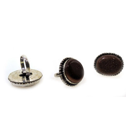 Ring with aventurine