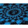 Cotton bedspread "OM" blue (230x205 cm)