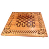 Backgammon-chess-checkers, (56×28×2.2 cm), carved, wooden, solid wood with figures and chips