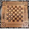 Нарды-шахматы-шашки,(56×28×2,2см),резные,деревянные,с фигурами и фишками массив дерева