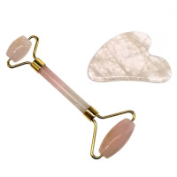 Rose quartz massagers, eg 2 pcs (17x12.54x2.5 cm)