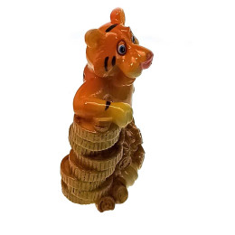 Тигр с монетами (9х6х3 см)