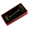 Facial massager jade roller + hedgehog with a handle in a case (16x5.5x2 cm)