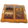 Bamboo backgammon with chess 