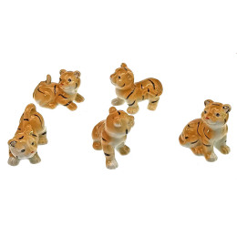 Porcelain tigers (eg 4 pieces) (6x6x4 cm)