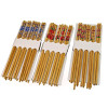 Bamboo chopsticks (10 pairs) (24.5x9x1.5 cm)