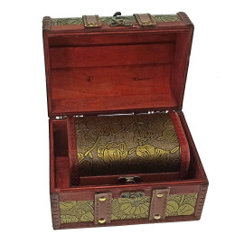 Wooden chests (set of 2 pcs) (18x13x11.5\14x9x9 cm)