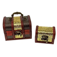 Wooden chests (set of 2 pcs) (12x9x9\8x5.5x6 cm)