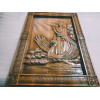 Panel "Lada" (39.5×29×2.5 cm), wooden, carved, covered with patina, varnish, enamels, solid wood