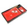 Service for sushi "White sakura on a red background" (28x14 cm) (1 person)