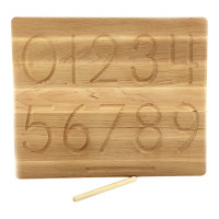 Цифрова дошка, за системою монтесори (35*29*1,8см), масив вільхи, стилус-2шт, покрита лляною олією з бджолиним воском.