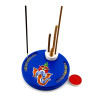 Stand for incense blue "Ganesha", (d14cmh1.8cm) solid wood, carved, enameled and varnished