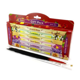 Gift Pack 6 Square Tulasi Incense Stiks (Incense Gift Set)(Tulasi) squares