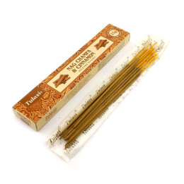 Nag Champa & Cinnamon Incense Stiks 15 g (Пилкові пахощі Наг Чампа і Кориця 15 грам) (Tulasi)