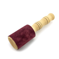 Singing bowl/bell resonator (wood with leather)(d-4.5cm,h-18cm)