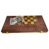 Нарди-шахи-шашки, (56×28×4,5см),різьблені,дерев'яні,тоновані, з фішками